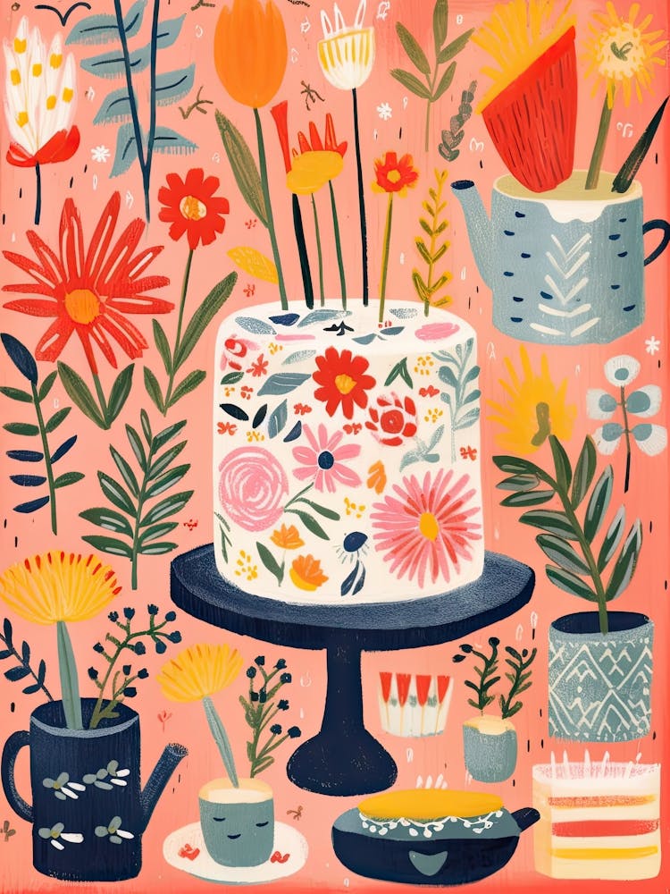 Birthday Cake Illustration 1