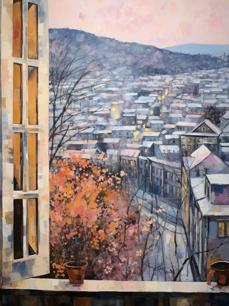 Winter Cityscape Bergen Norway 1