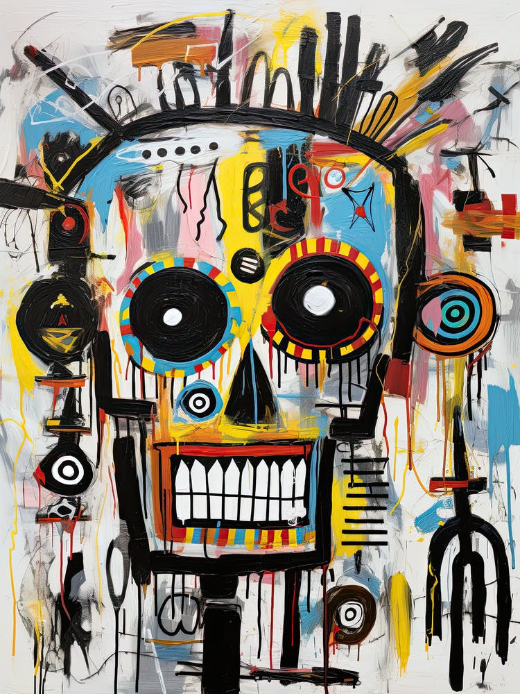 Skull Symphony: Neo-Expressionism Meets Halloween