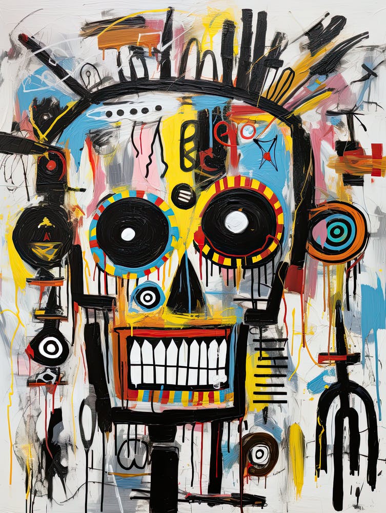 Skull Symphony: Neo-Expressionism Meets Halloween