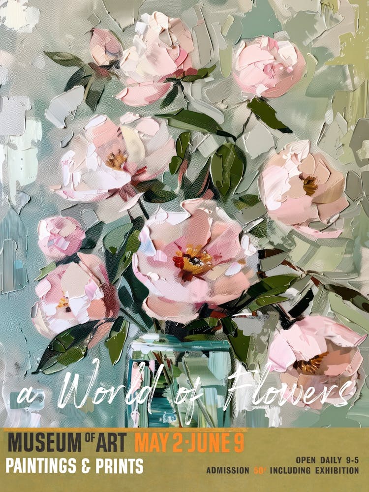 A World Of Flowers, Van Gogh Exhibition Peonies 1
