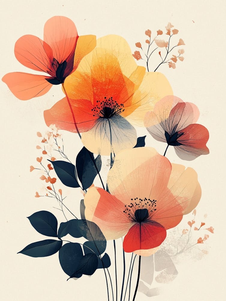 Poppies In A Vase 1