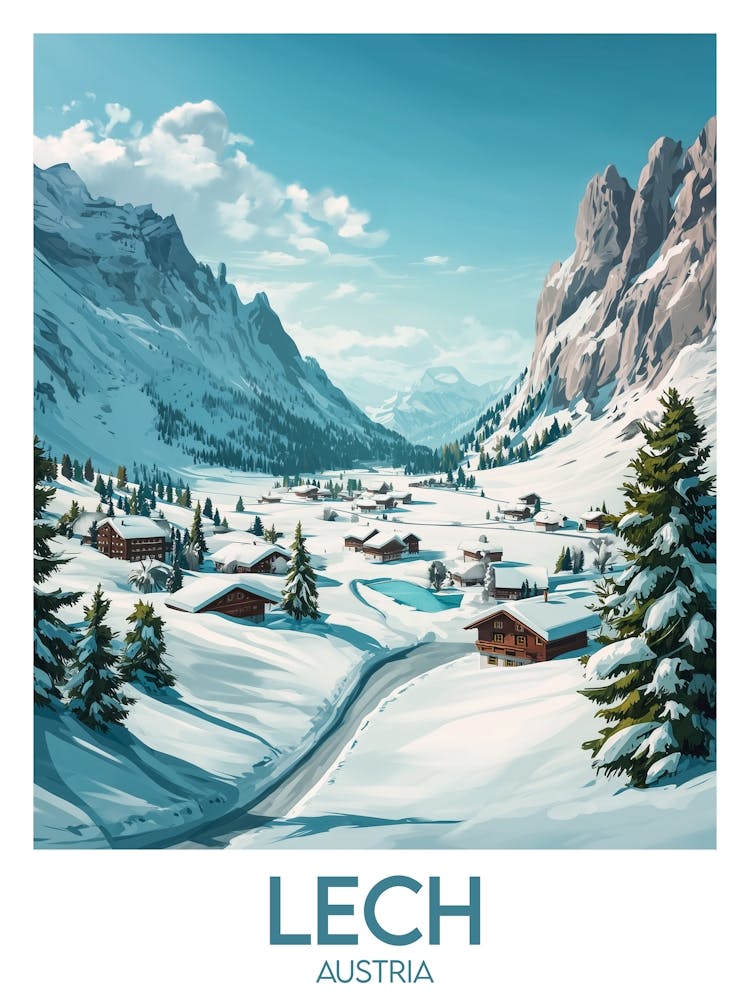 Affiche de voyage Lech