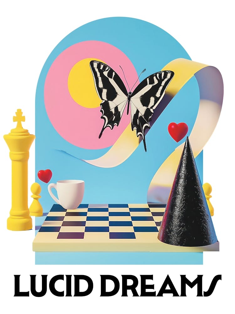 Lucid Dreams 3d Graphic Wall Art Vintage Unique Eclectic