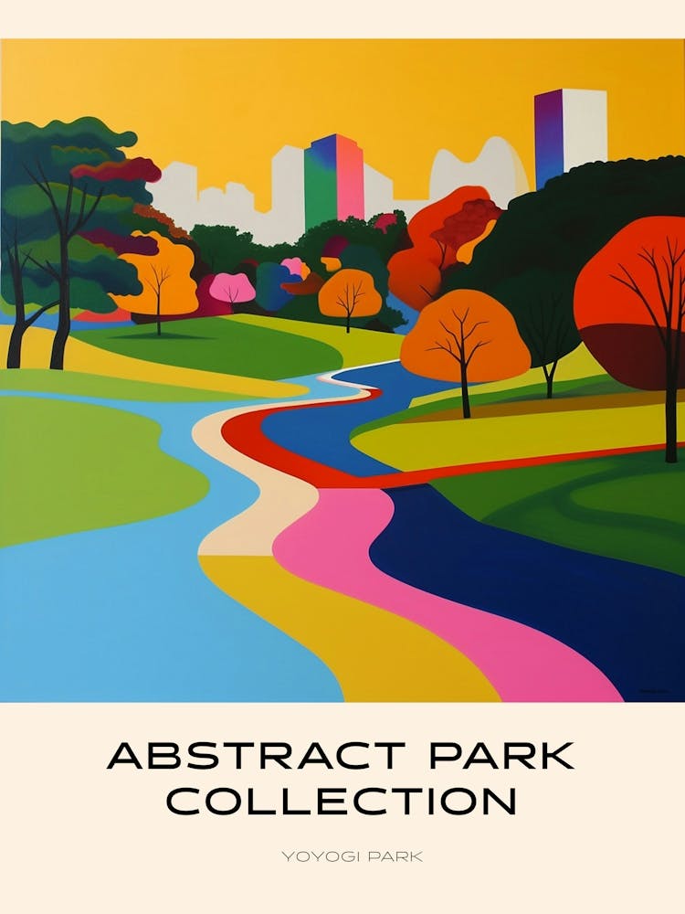 Abstract Park Collection Poster Yoyogi Park Taipei Taiwan 4