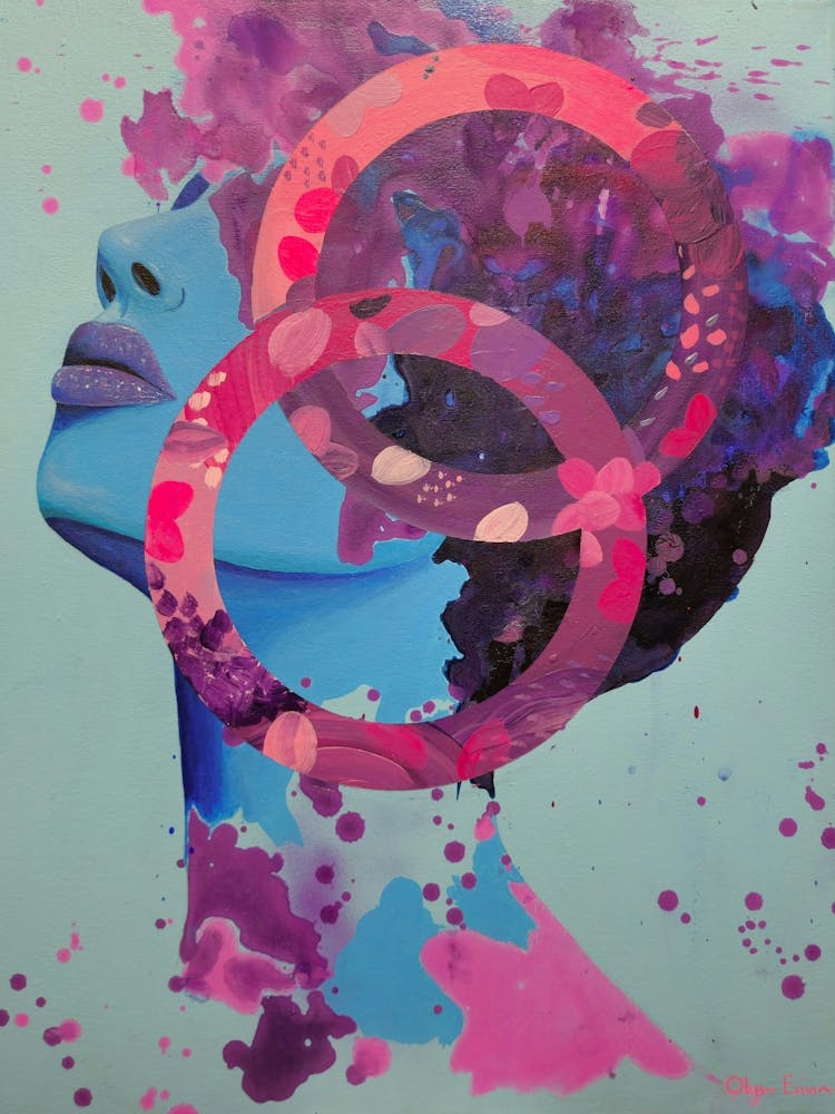 Floral Abstract Woman Portrait