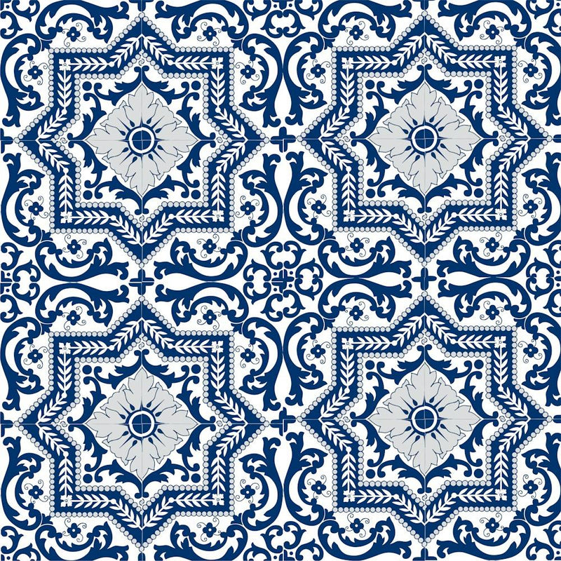 Classic Cobalt Blue Azulejo Large Panel