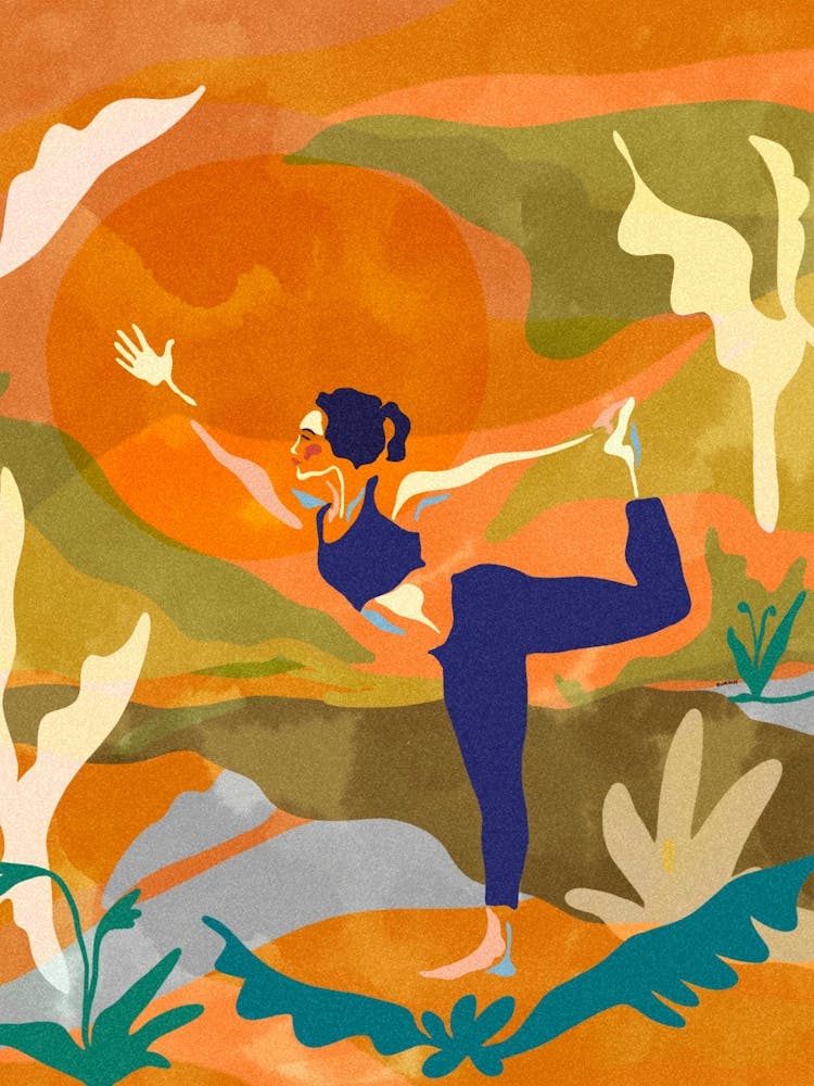 Warm Sunset Yoga Orange