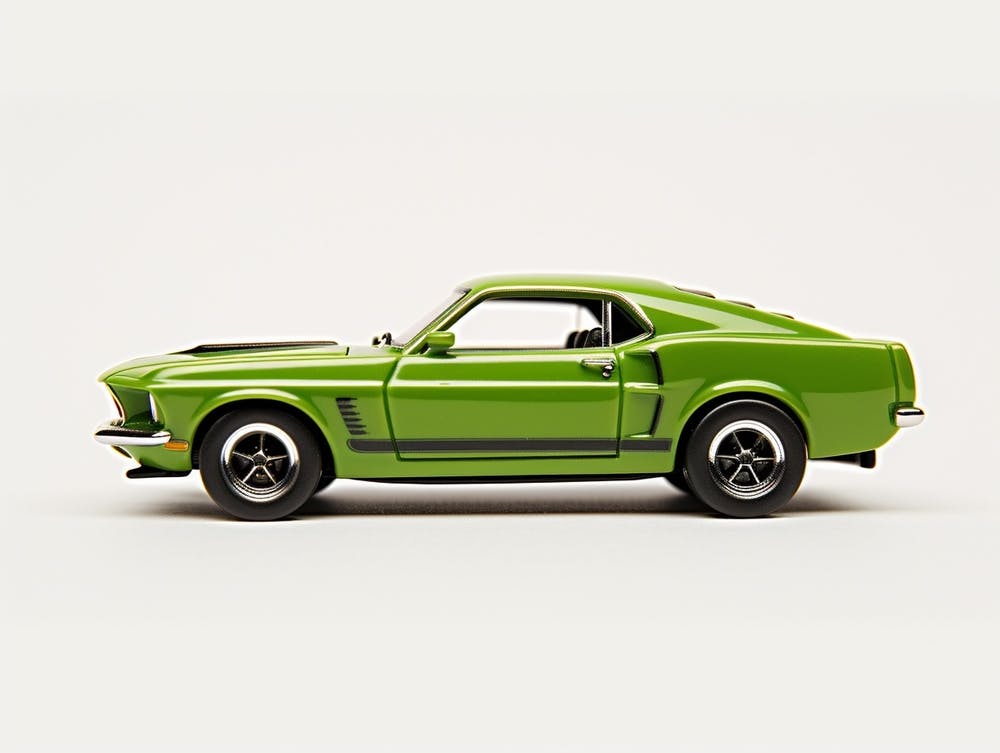 Toy Car 69 Mustang Boss 302 Green 2