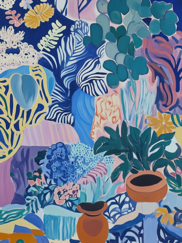 Abstract Blue Garden