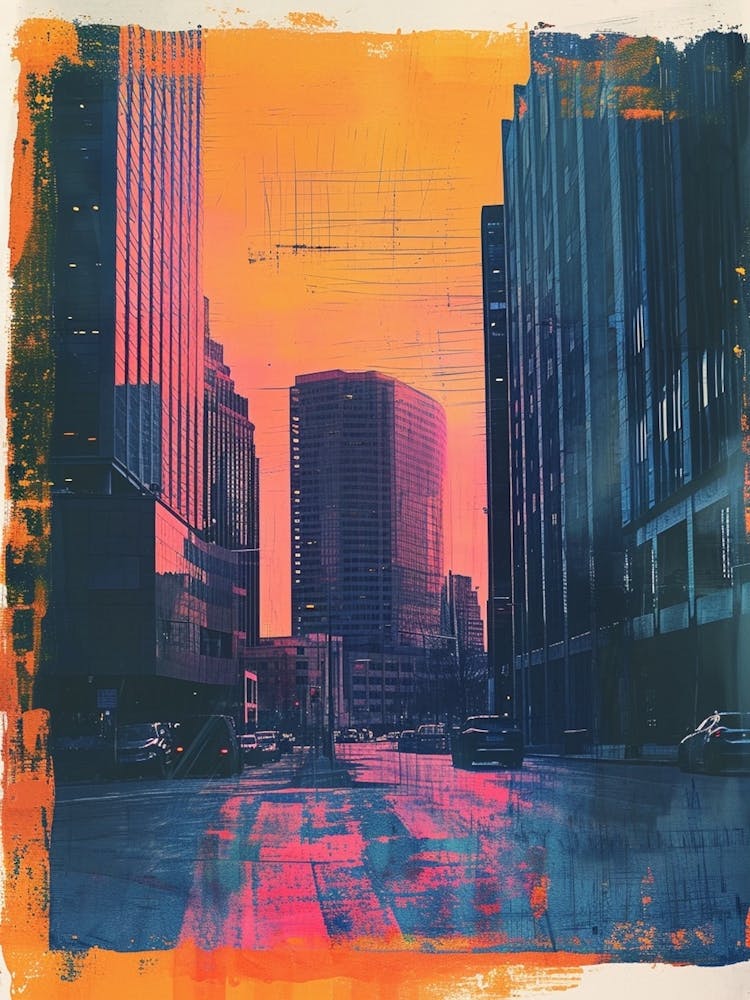 Retro Photo Inspired Cityscape 2