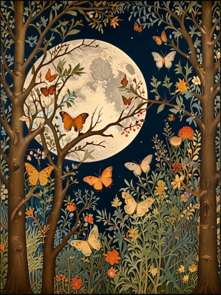 William Morris Moonlight In The Forest 193