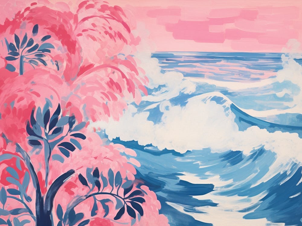 Pink Beach Painting