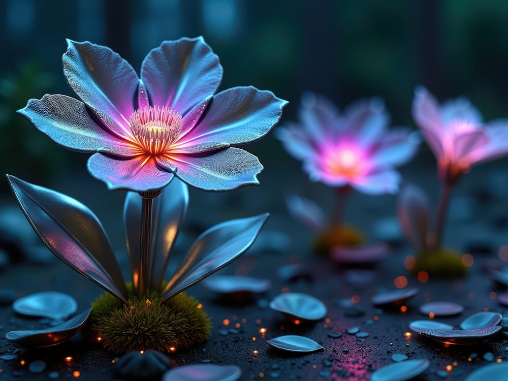 Metallic Lily Flower