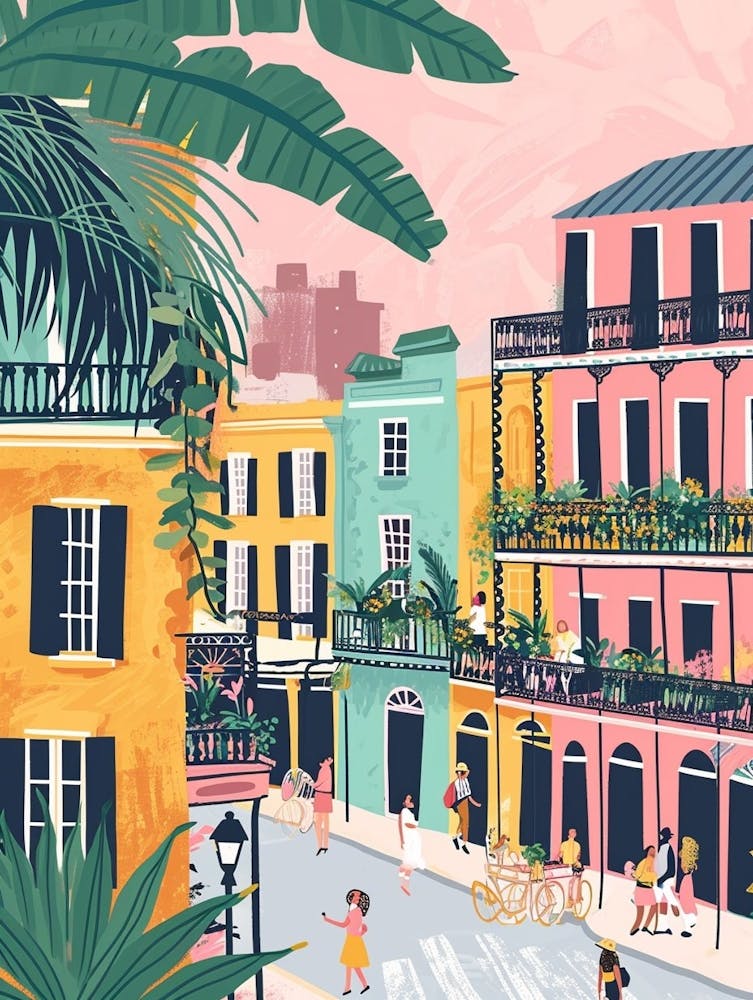 Bourbon Street Storybook Illustration 7