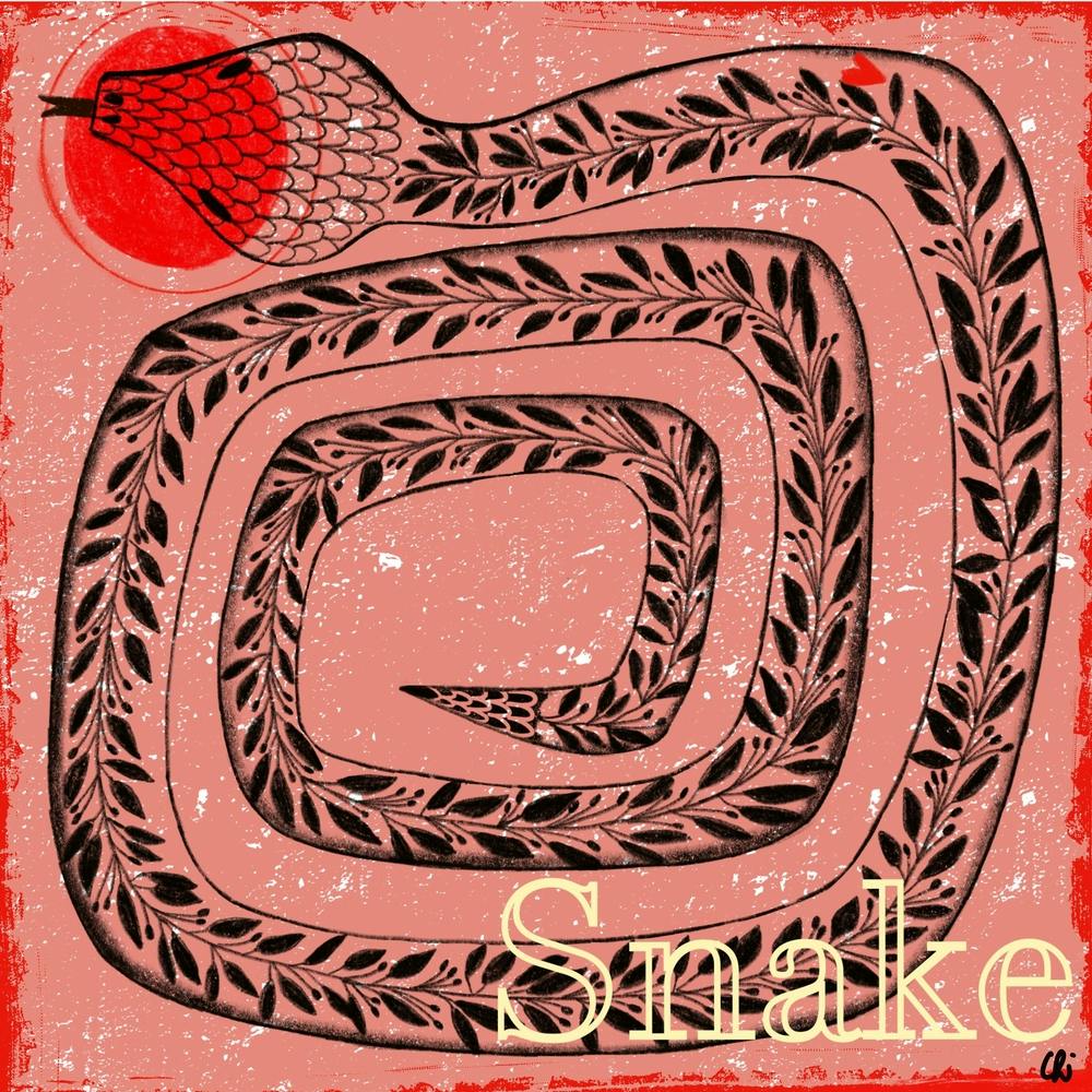 The Snake And The Red Sun Square