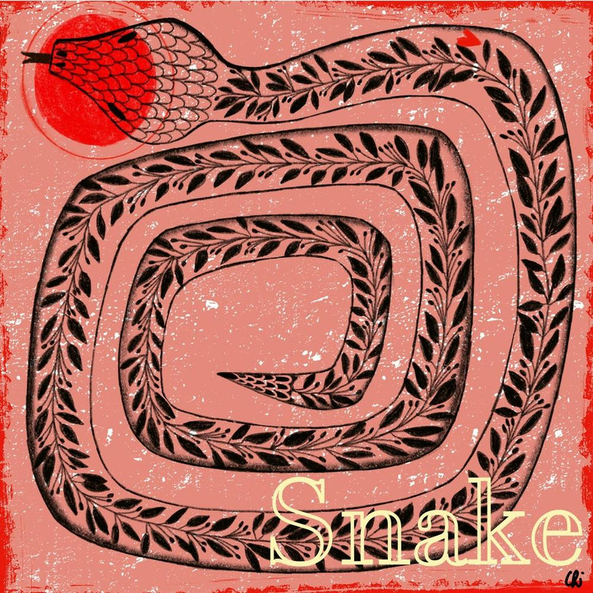 The Snake And The Red Sun Square