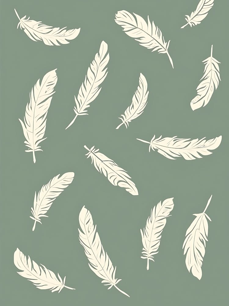 Serene Garden Motif In Sage