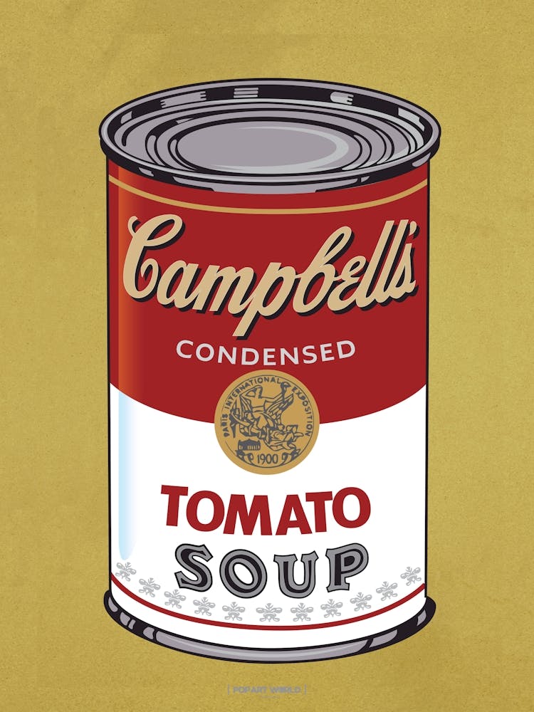 CAMPBELL´S SOUP BORDEAUX | POP ART Digital creation | THE BEST OF POP ART, NOW IN DIGITAL VERSIONS! Prints with bright colors, sharp images and high image resolution. 
