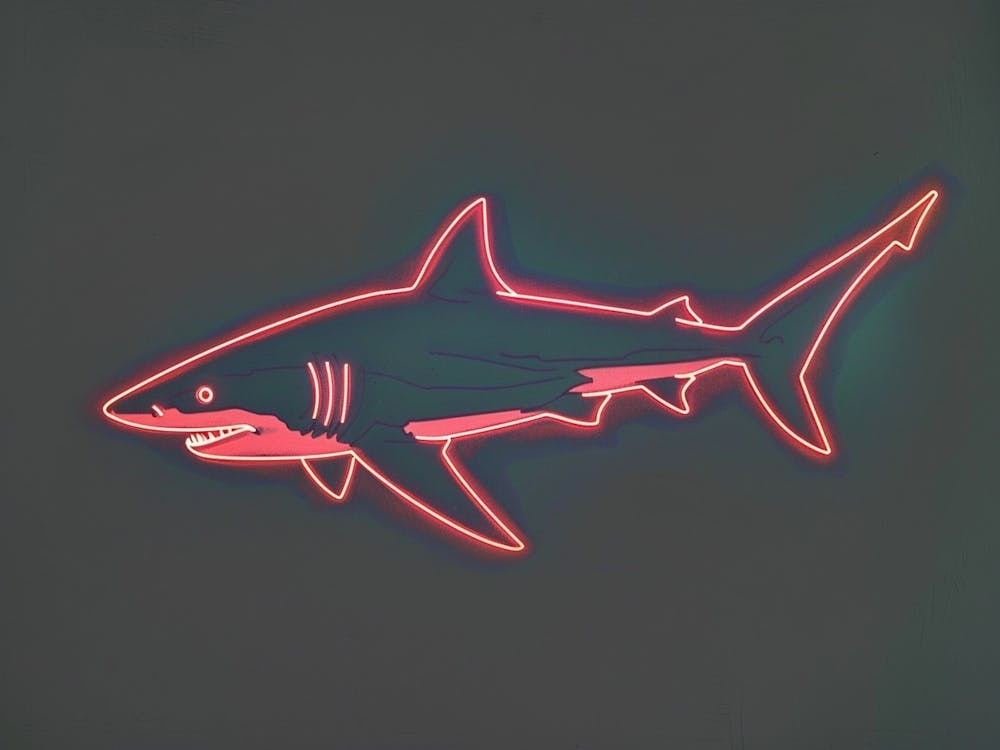 Neon Red Mako Shark 3