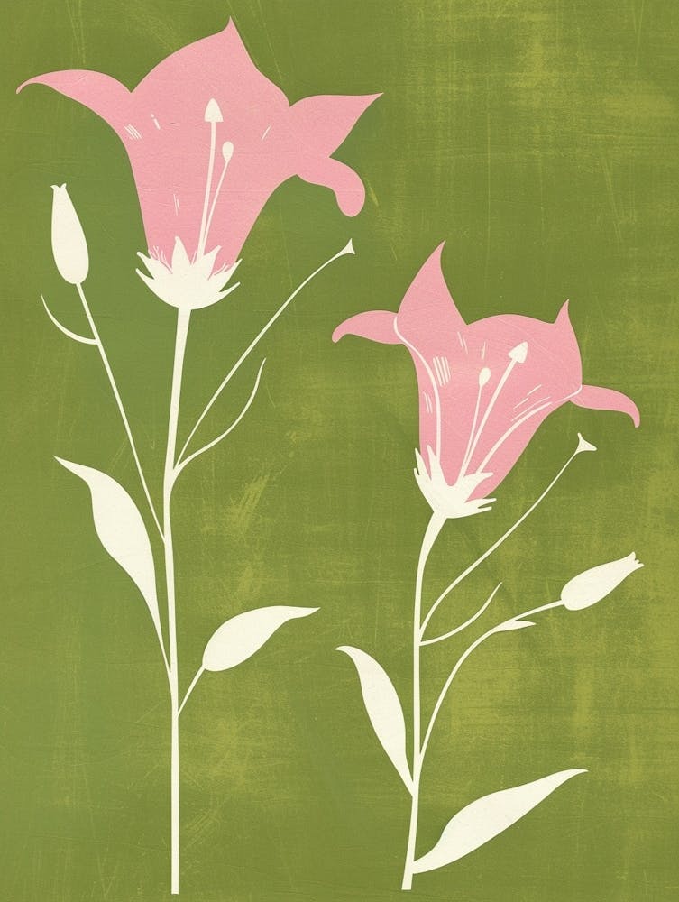 Pink & Green Canterbury Bells 3