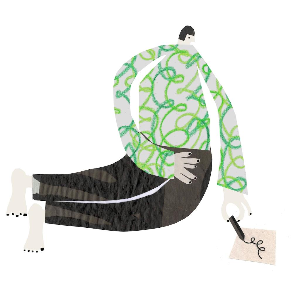 Sitting And Doodling Square