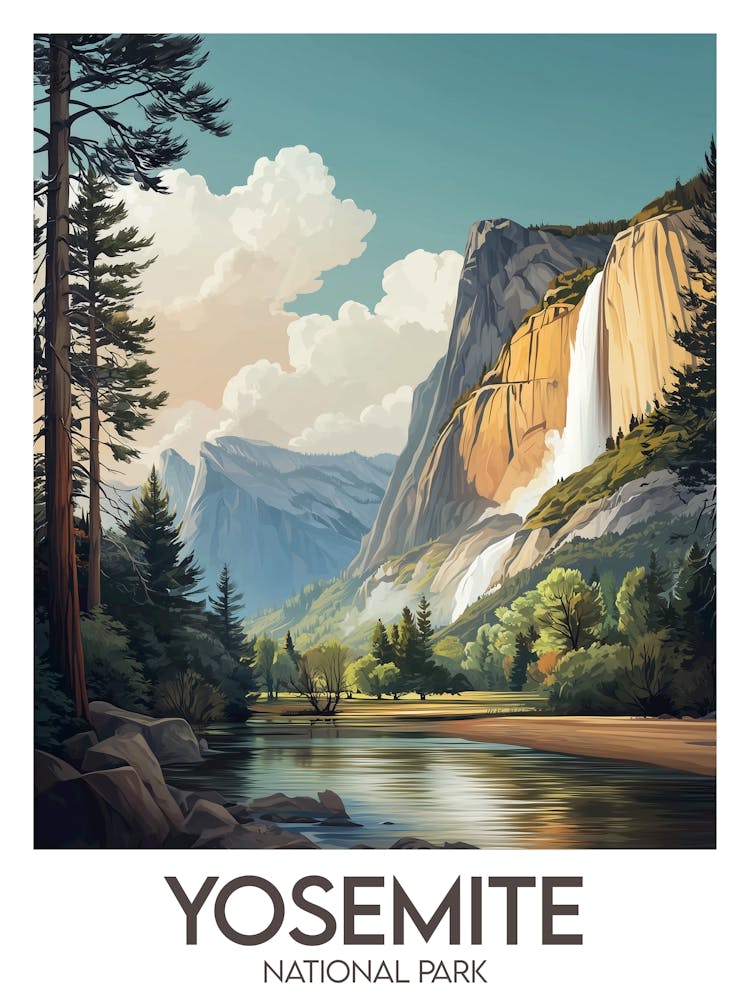 Affiche de voyage Yosemite National Park