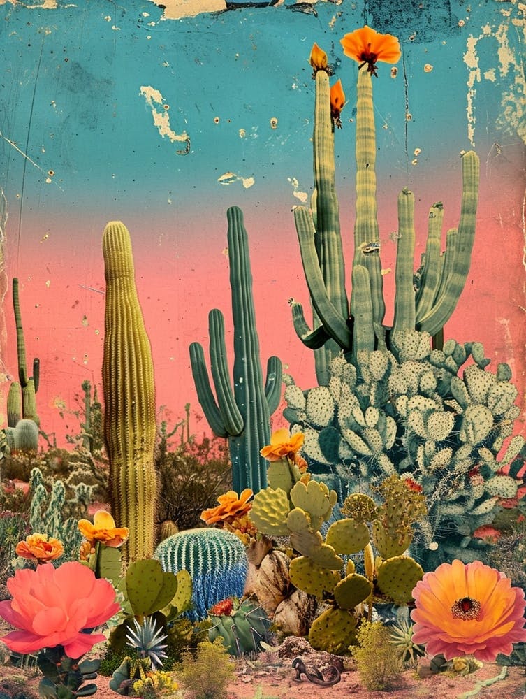 Kitsch Cactus Collage 2