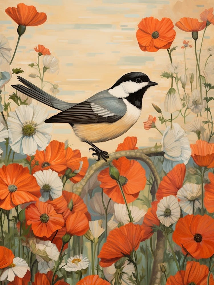 Carolina Chickadee 2 Detailed Bird Painting
