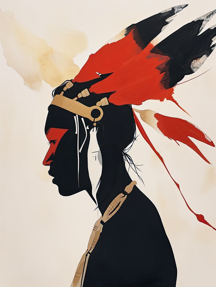 Piankashaw Purity In Abstract Art ! Native American Art