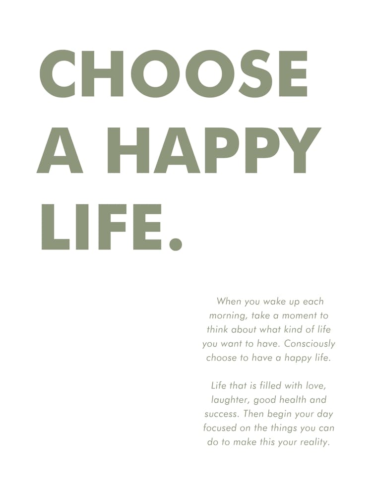 Choose A Happy Life Vertical 01