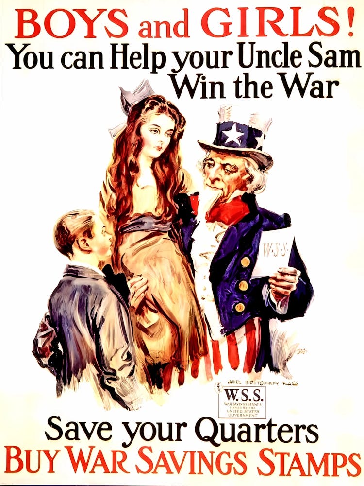 Garçons et Filles, Vous Pouvez Aider l'Oncle Sam À Gagner la Guerre