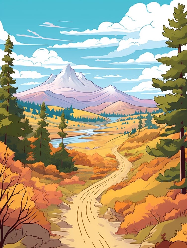 Torres Del Paine Circuit Chile 7 Hike Illustration