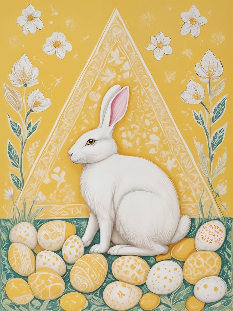 Yellow Triangle Easter Bunny no1