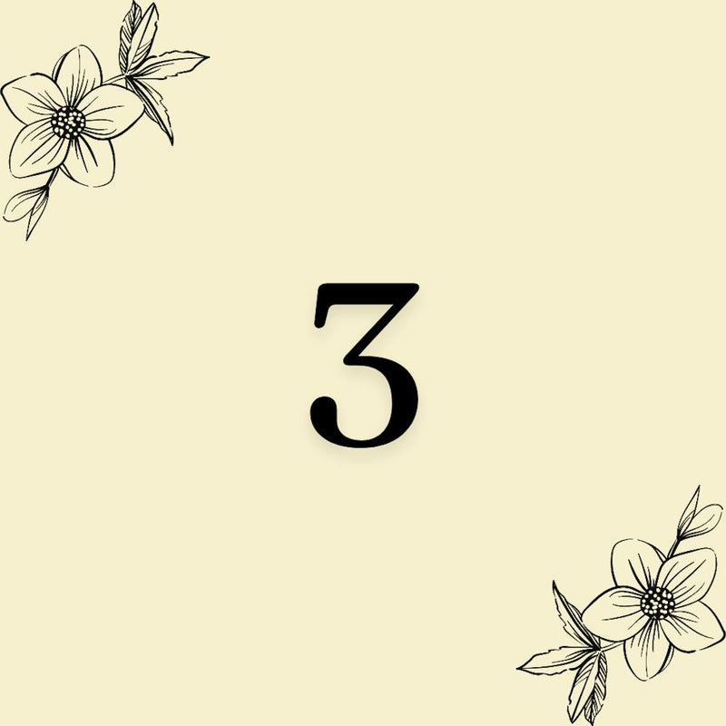 Wedding and birthday Table Number