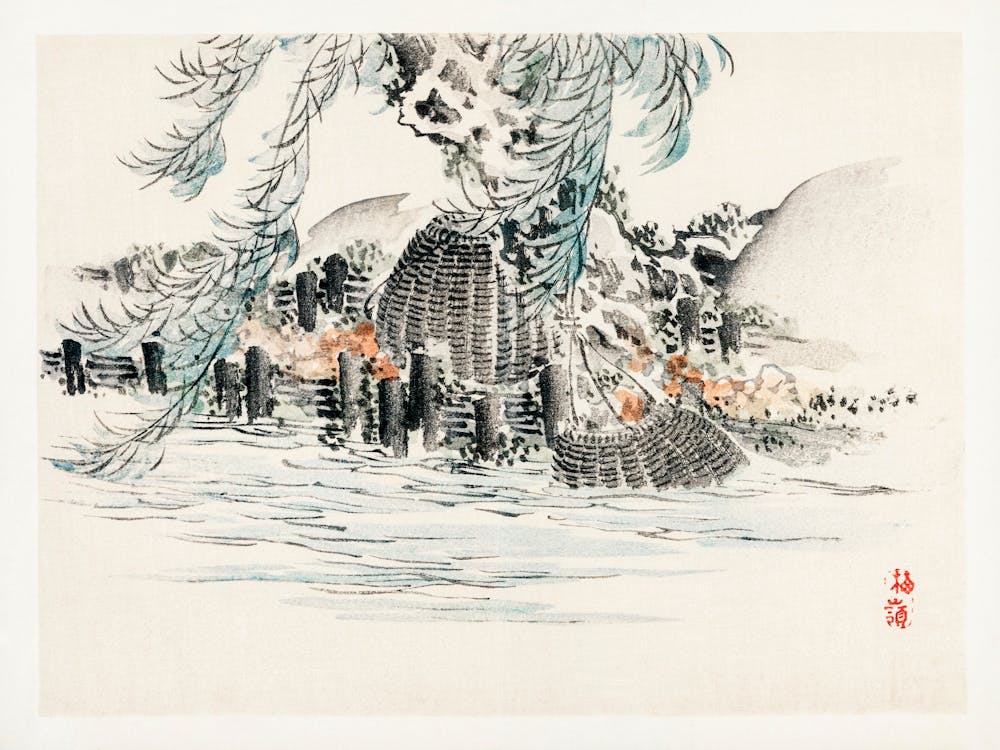 Fishing Baskets, Kōno Bairei