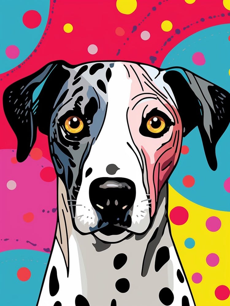 Pop Art Dog Cartoon Style 4
