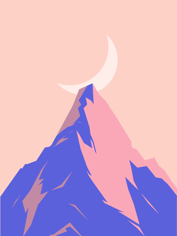 Moon And Mountain 1