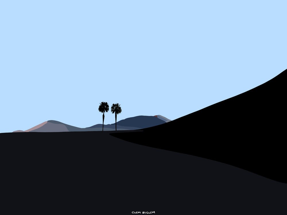 Lanzarote, Walking on the Moon, Plams, Volcanos