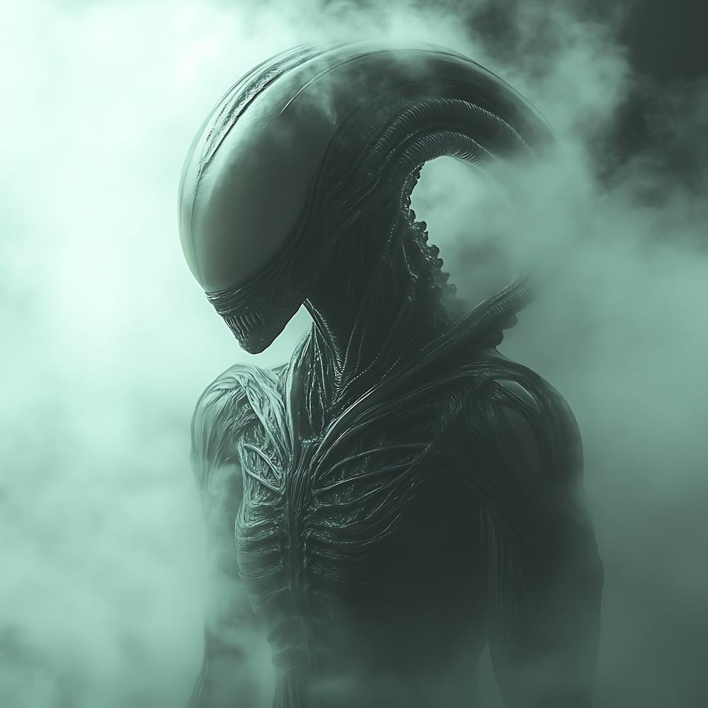 Alien Emerging From Shadows 6