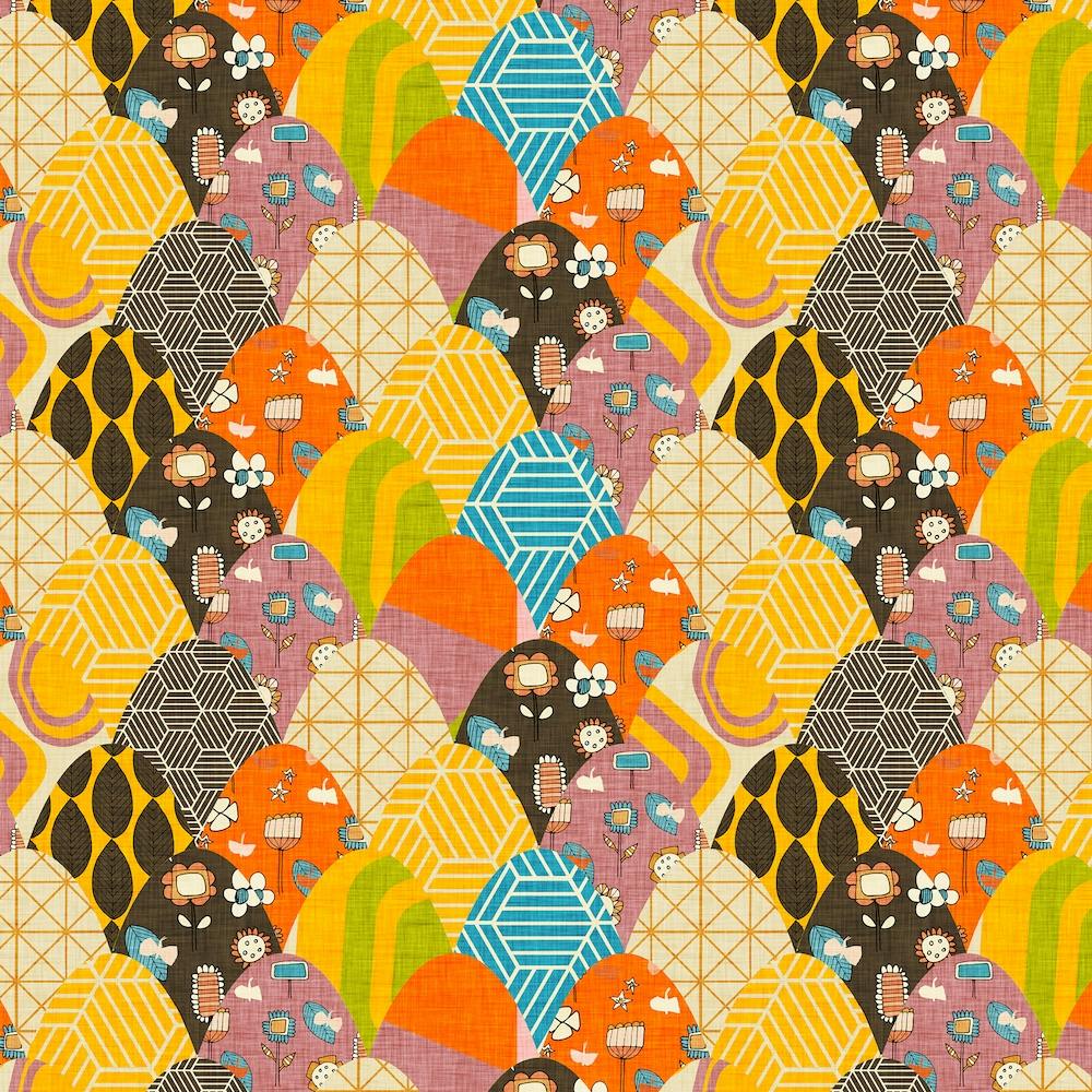 Retro Patchwork Square