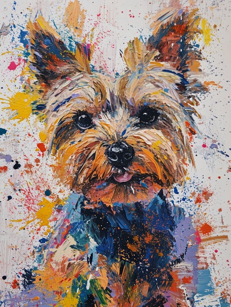 Yorkshire Terrier Acrylic Painting 12