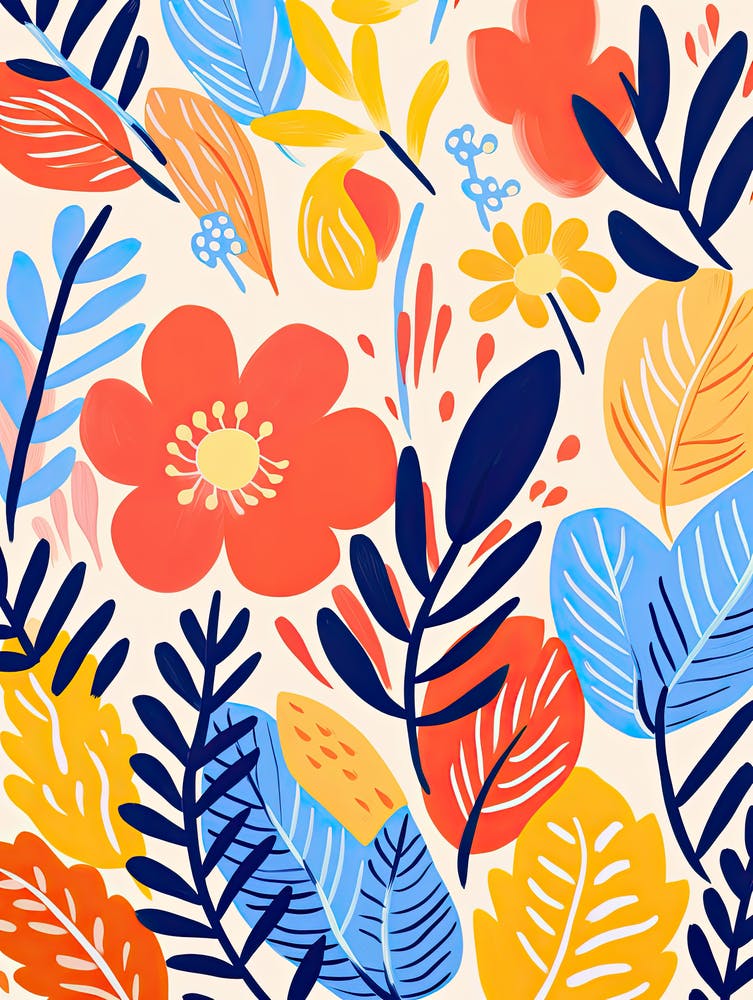 Blooms With Flair; Inspired by Matisse