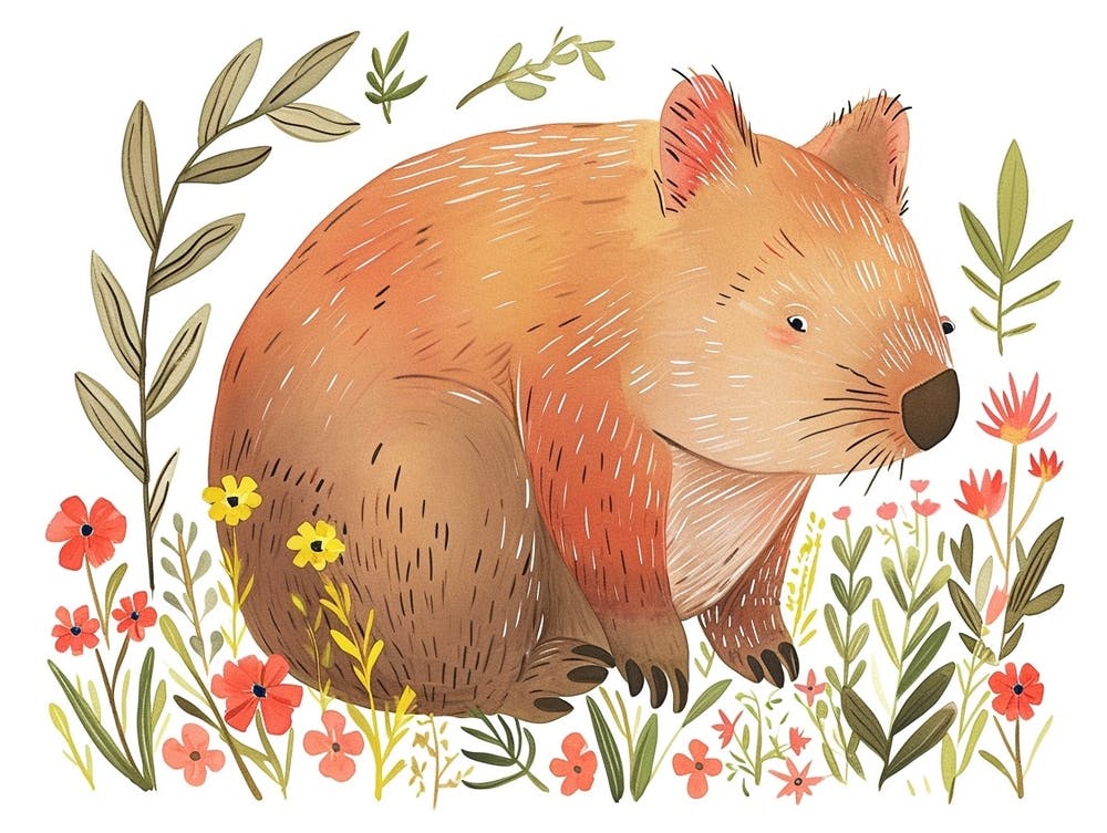 Little Floral Wombat 2