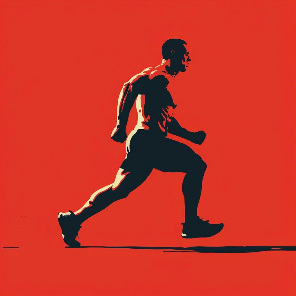 Silhouette Of A Man Running