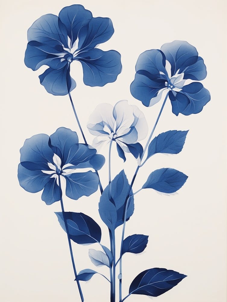 Blaue Botanische Impatiens 1
