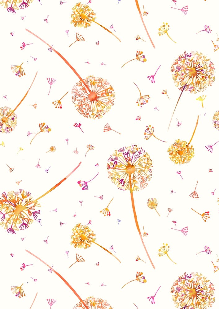 Spring Dandelions Orange