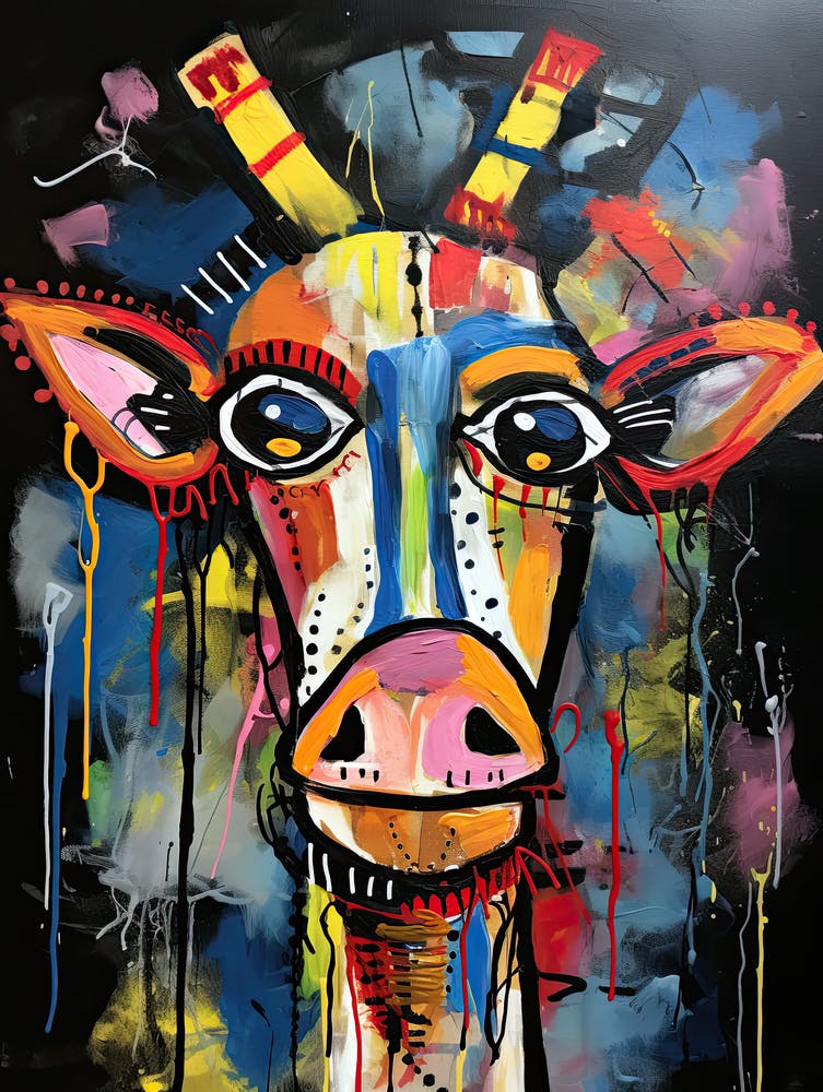 Giraffe 345 Basquiat style
