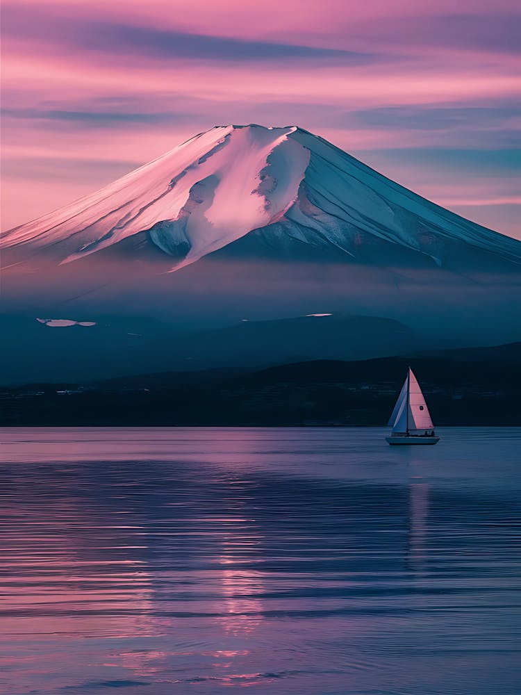 Mt Fuji At Sunset