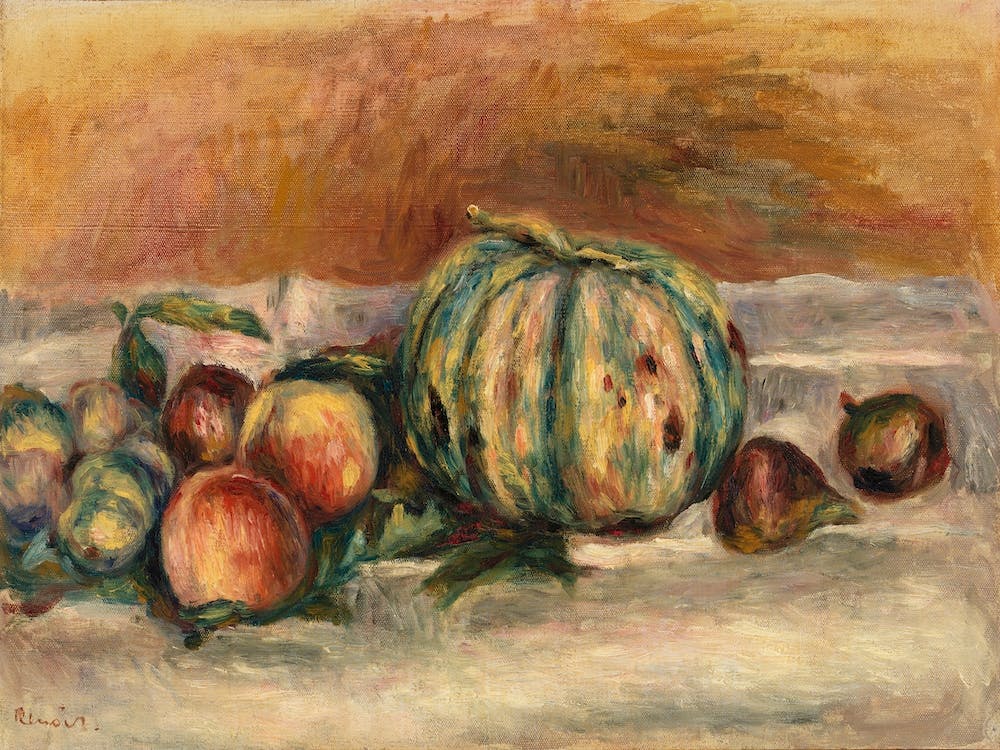 Still Life With Melon, Pierre Auguste Renoir